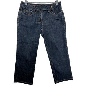 Ann Taylor Women Jean Sz 6 Curvy Fit Lindsay Waist Cropped Mid-Rise Modern Comfy